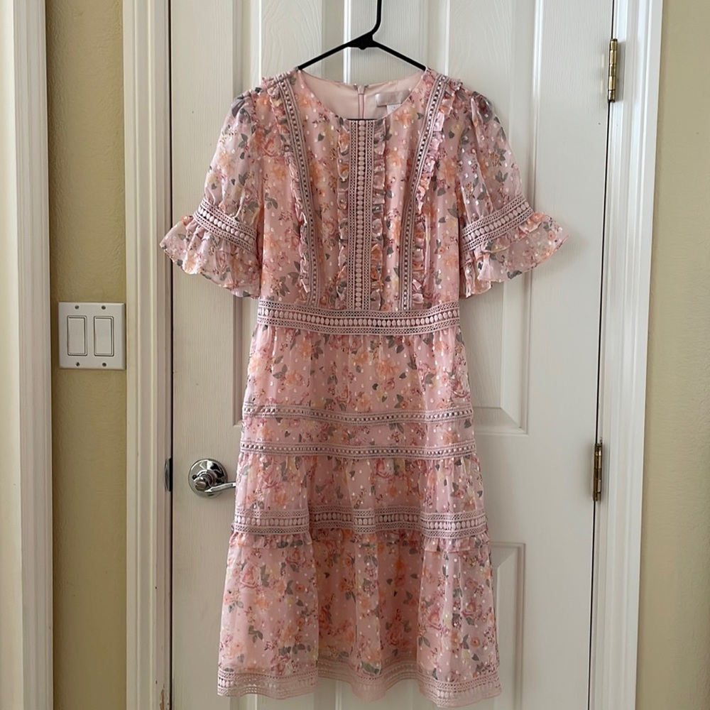Rachel Parcell floral chiffon dress size S